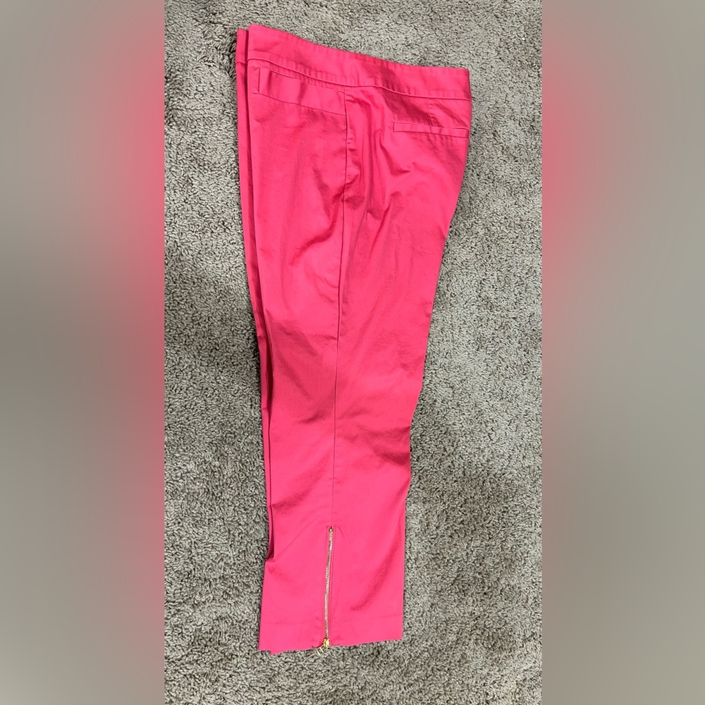 Straight leg ankle length pink pants size 10